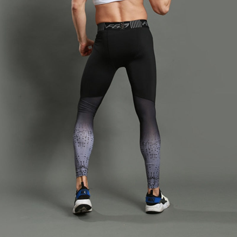 Men's Compression Running Tights – Slim Fit Sport Leggings for Gym & Training