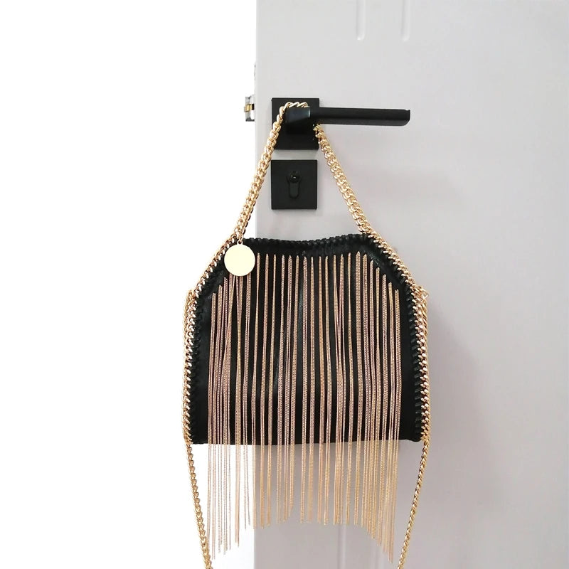 Women's Tassel Chain Crossbody Shoulder Bag