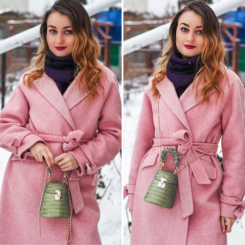 PU Leather Bucket Crossbody Bag