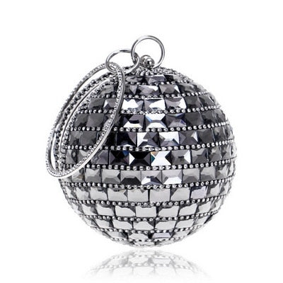 Crystal Ball Tassel Evening Clutch