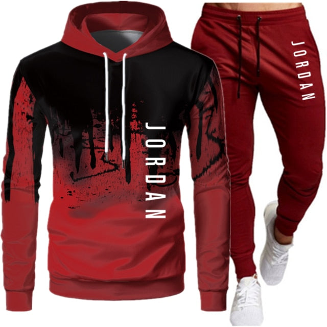 Men's Hooded Tracksuit Two-Piece Set