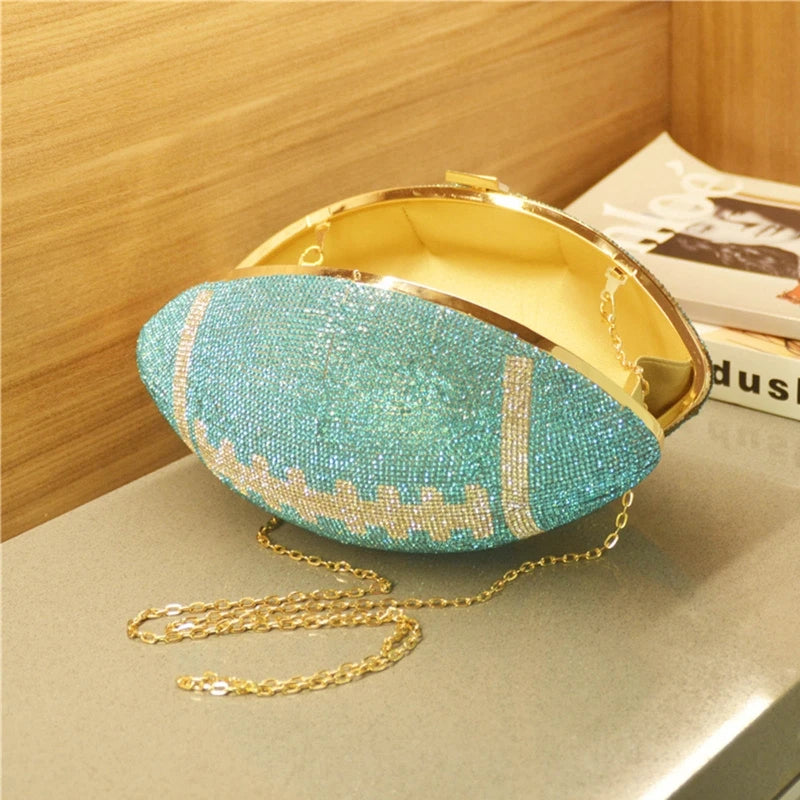 Women's Rhinestone Geometric Clutch Purse – Evening Bag