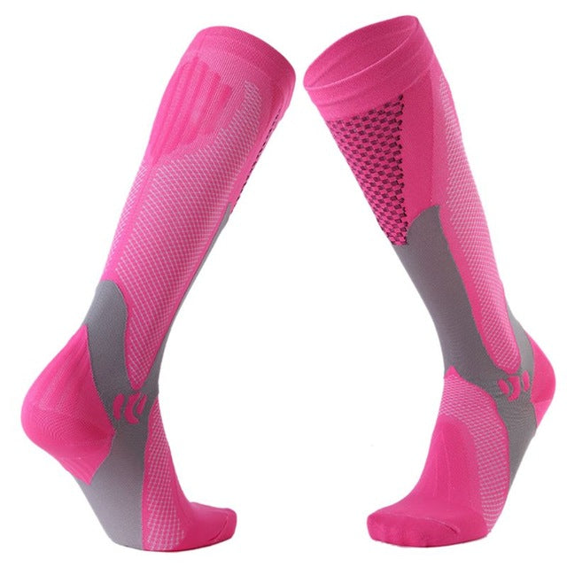 Unisex Compression Gradient Sports Socks – Arch & Calf Support for Running, Soccer & Cycling