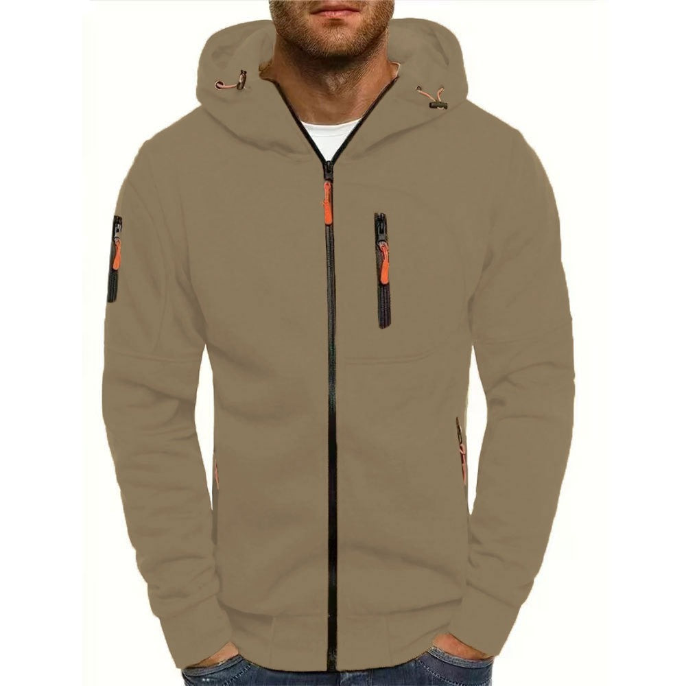 Men's Jacquard Sports Hoodie — Fitness & Leisure Cardigan Jacket