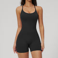 Women's Sleeveless Slim Fit Backless Jumpsuit — Long Fitted Bodysuit