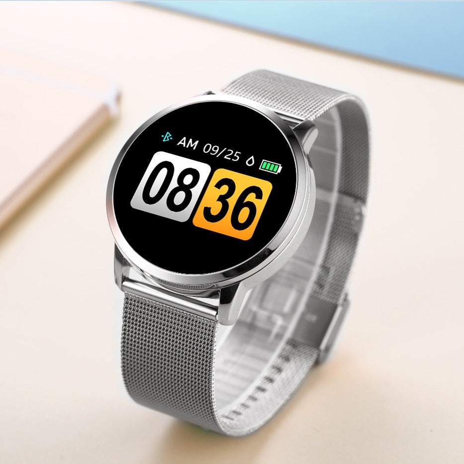 RUNDOING Q8 Smart Watch – OLED Fitness Tracker for Women
