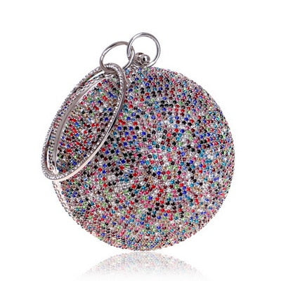 Crystal Ball Tassel Evening Clutch