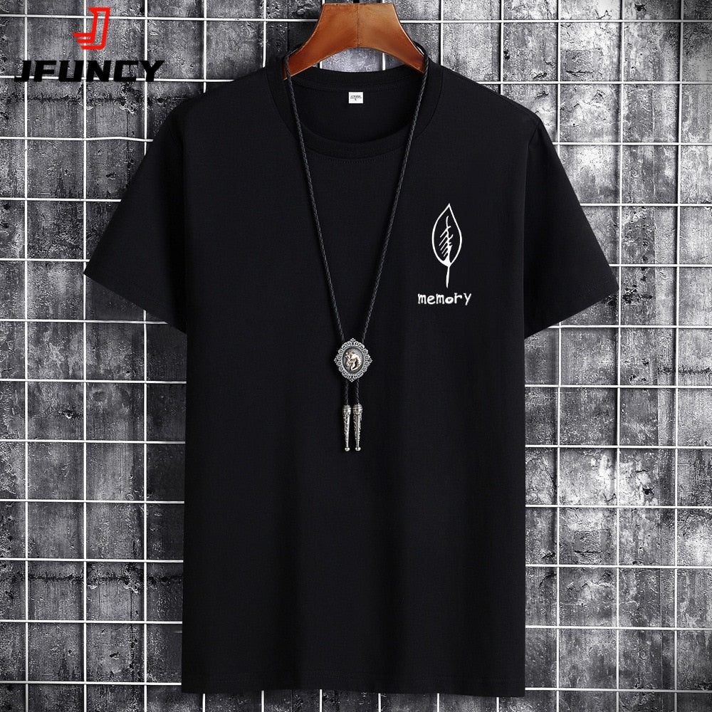 Men's Oversized Leaf Print Graphic T-Shirt – Cotton Casual Tee S–6XL