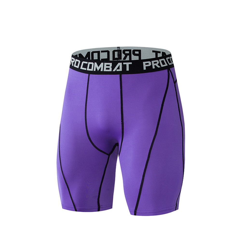 Men's Compression Bodybuilding Gym Shorts – Elastic Tight Fit