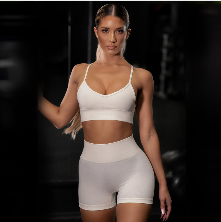 Women's Sling Sports Bra & Yoga Fitness Suit — 2-Piece Set
