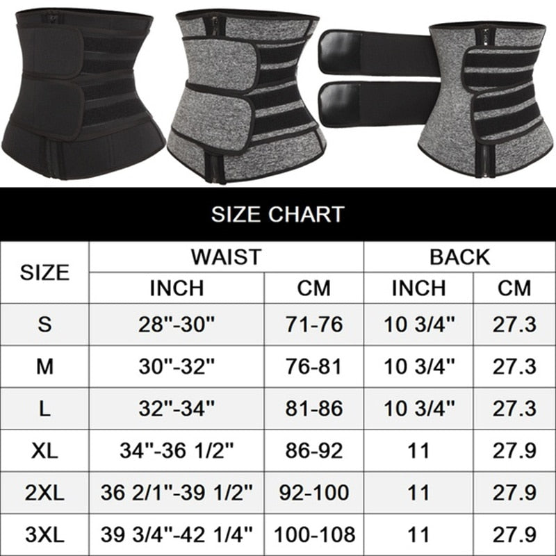Neoprene Sauna Waist Trainer Corset – Sweat Belt for Women, Weight Loss & Workout
