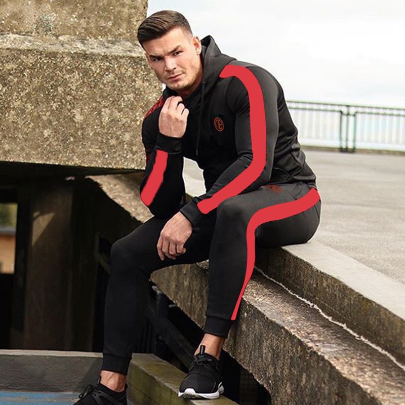 Men's Cotton Sport Tracksuit Set – Hoodie & Jogger Pants