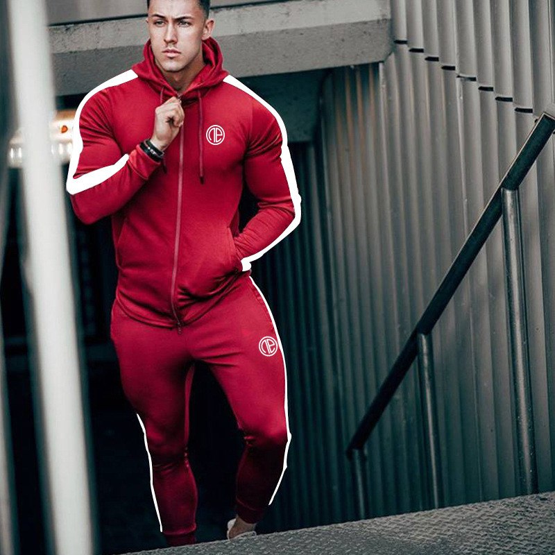 Men's Cotton Sport Tracksuit Set – Hoodie & Jogger Pants