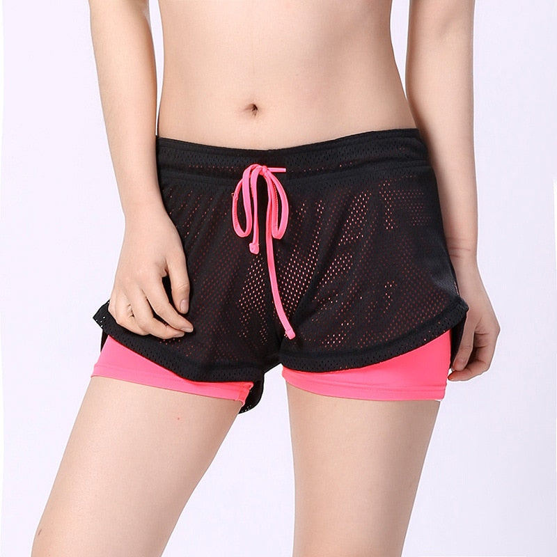 Women's Mesh Quick-Dry Running Yoga Shorts