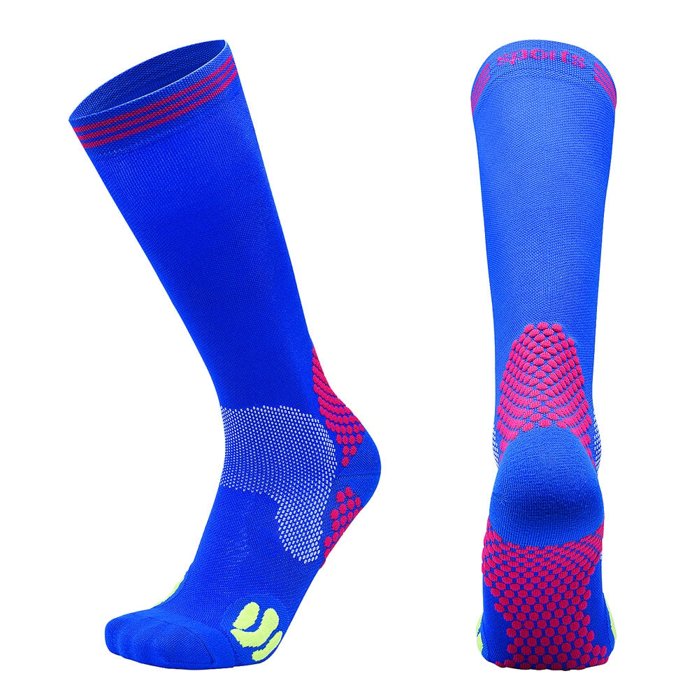 Unisex Compression Sports Socks 10-15mmHg – Breathable Cotton Nylon Running & Cycling Socks
