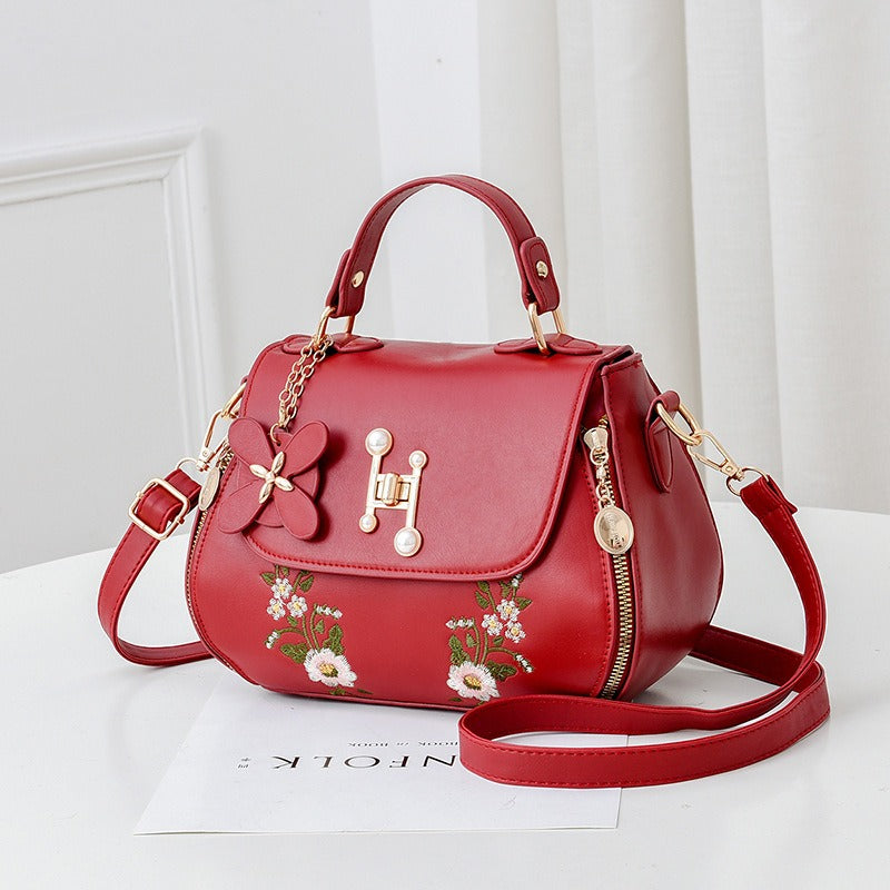 Women's PU Leather Bucket Shoulder Bag