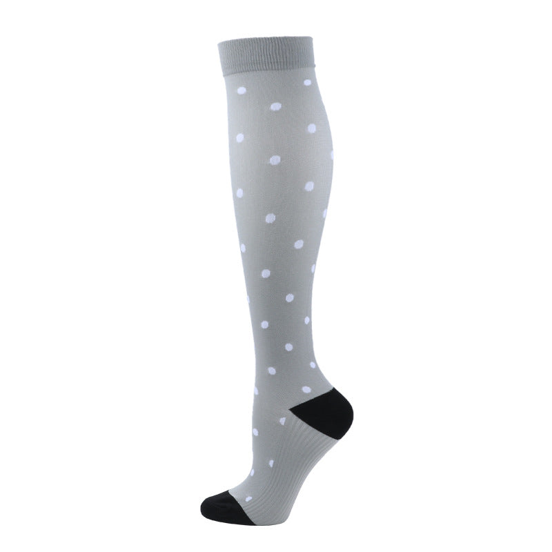 Unisex Patterned Graduated Compression Socks 15-25mmHg – Fun Print Long Tube Sport Socks