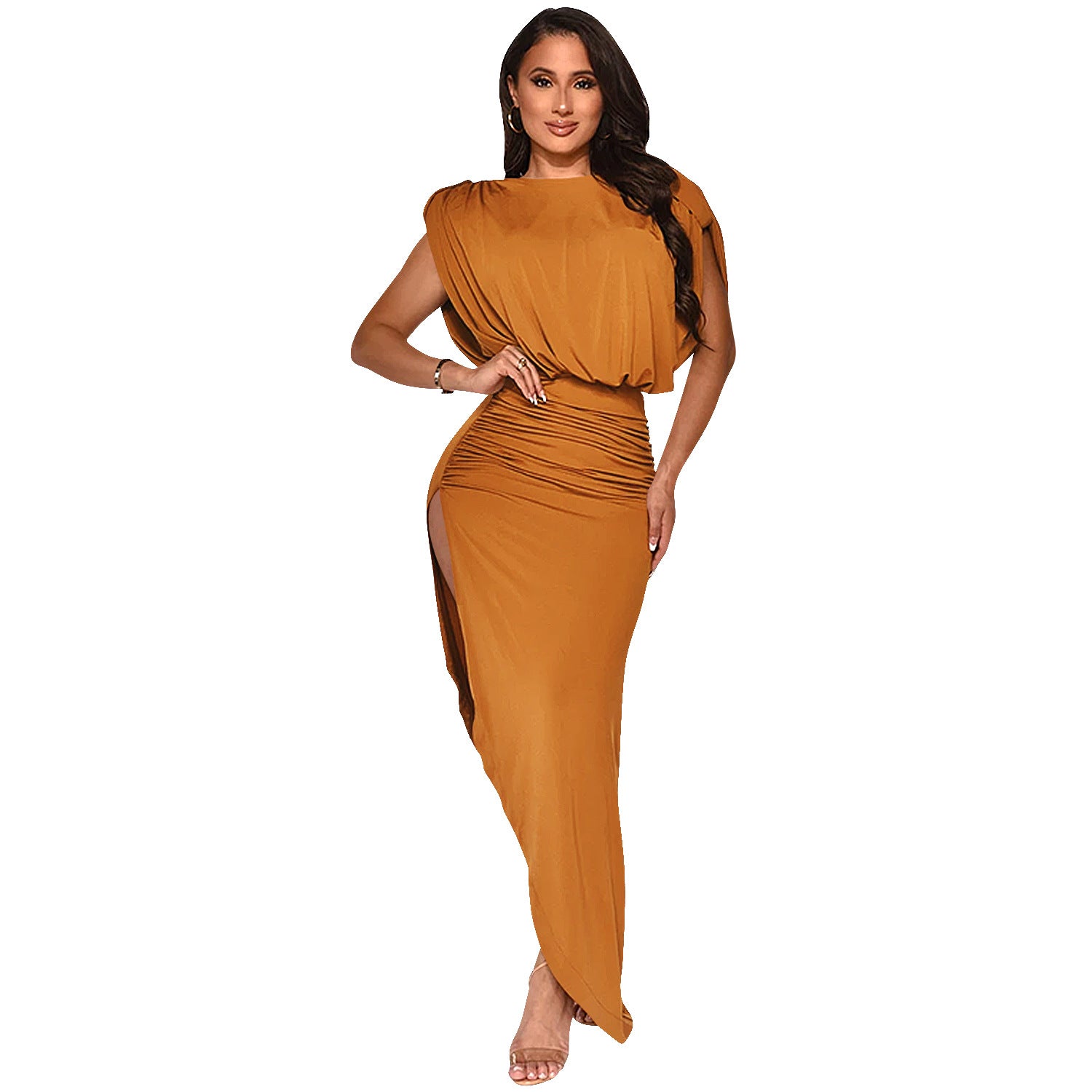 Women's Satin Sleeveless Bodycon Maxi Dress