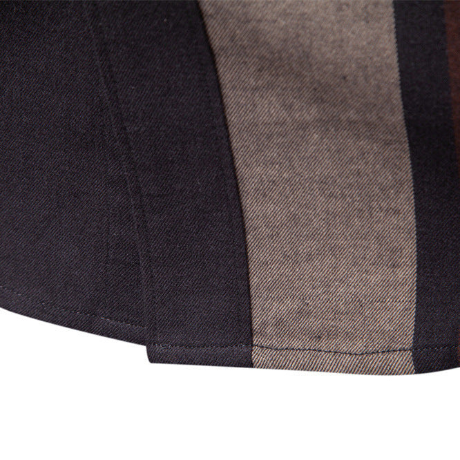 Men's Plaid Stripe Long Sleeve Button-Up Shirt – Cotton Casual Fit