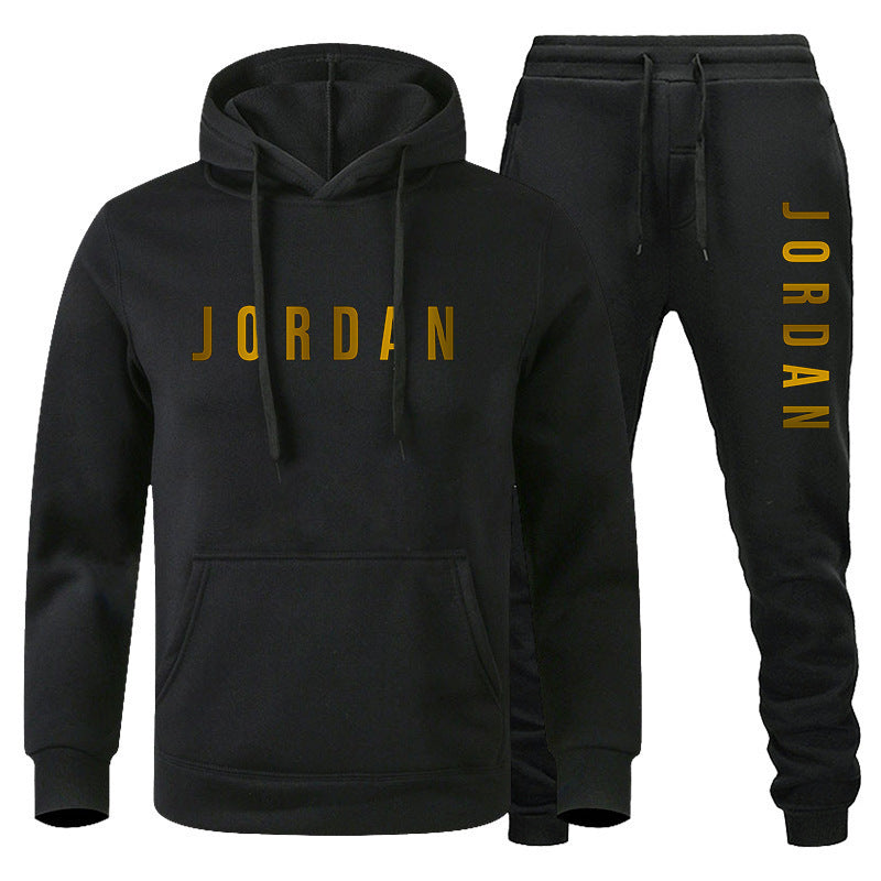 Men's Colour-Block Hoodie & Jogger Pants Set