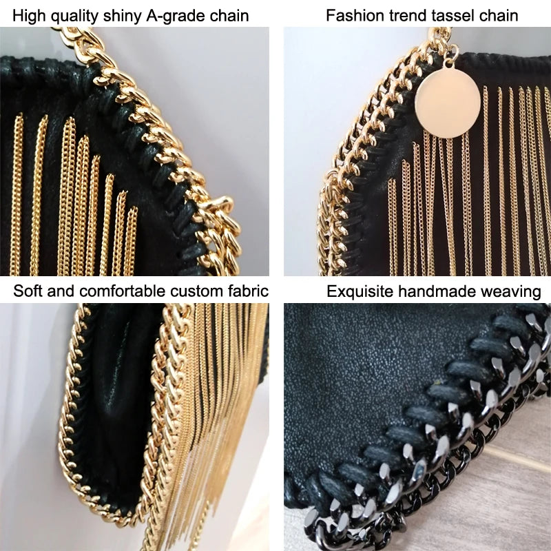 Women's Tassel Chain Crossbody Shoulder Bag