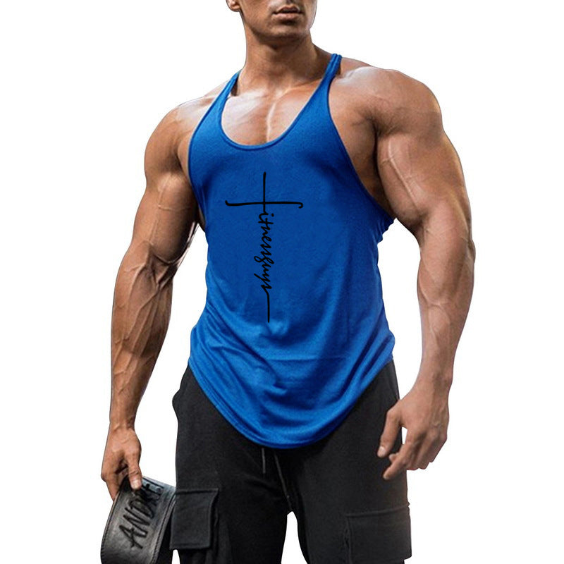 Men's Pure Cotton Muscle Vest — Deep-Cut Bodybuilding Tank