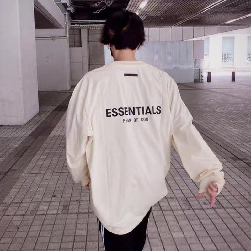 Pressure Glue Letter Print Long Sleeve T-Shirt