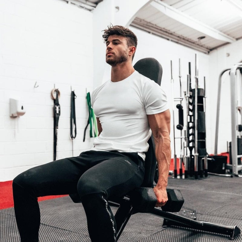 Men's Slim Fit Quick-Dry Short Sleeve Training T-Shirt