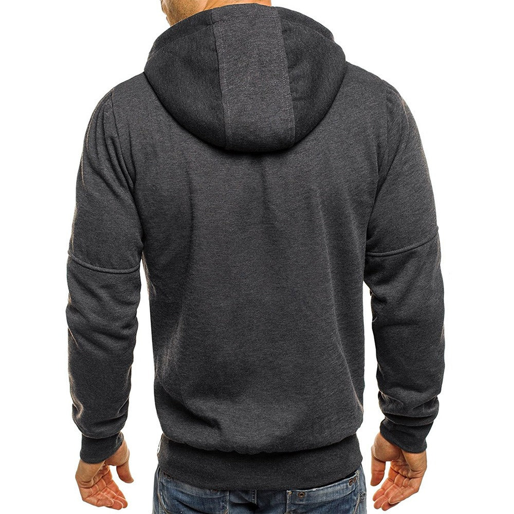 Men's Jacquard Sports Hoodie — Fitness & Leisure Cardigan Jacket