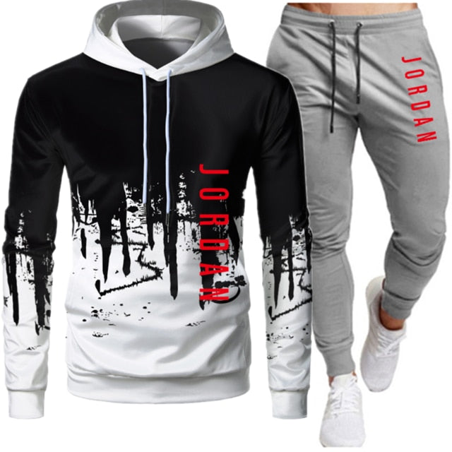 Men's Hooded Tracksuit Two-Piece Set