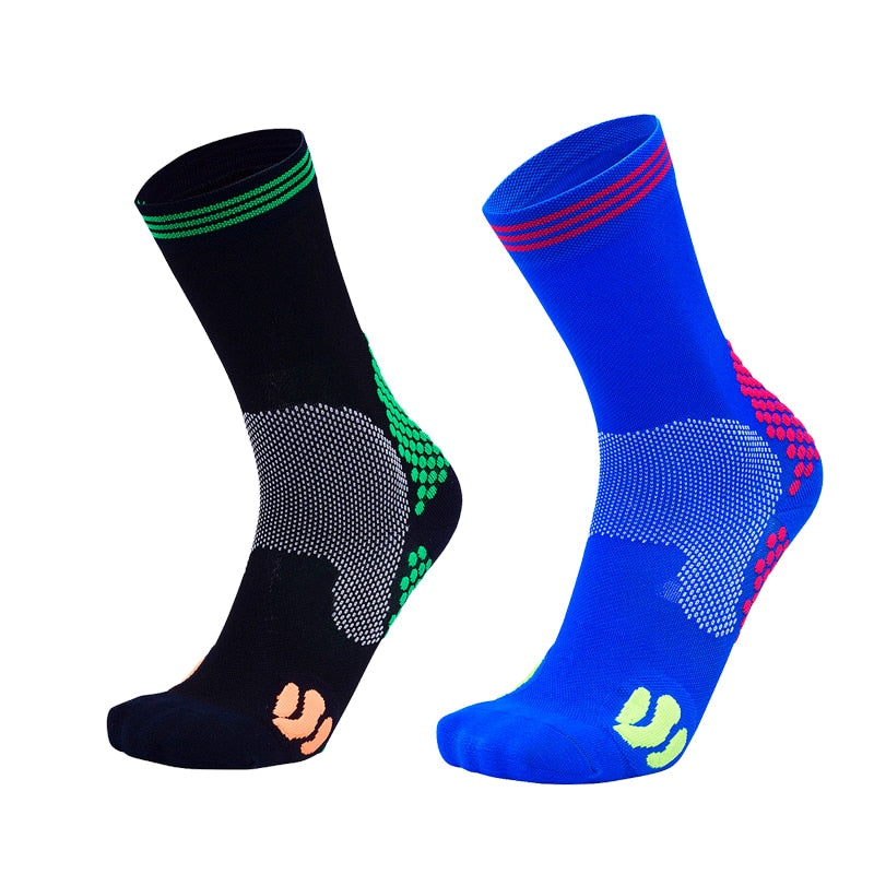 Unisex Compression Sports Socks 10-15mmHg – Breathable Cotton Nylon Running & Cycling Socks
