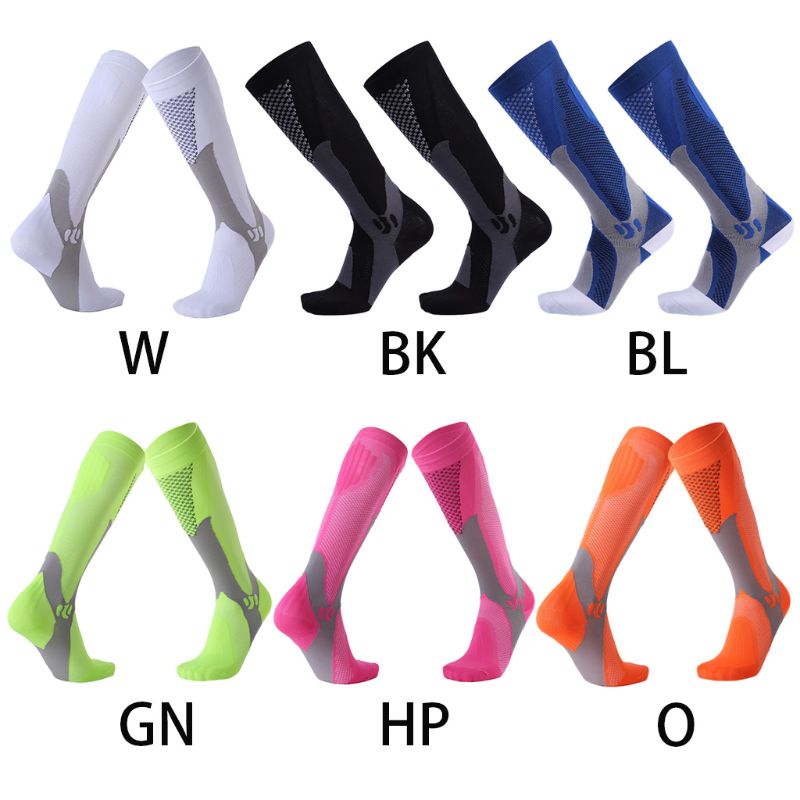 Unisex Compression Gradient Sports Socks – Arch & Calf Support for Running, Soccer & Cycling