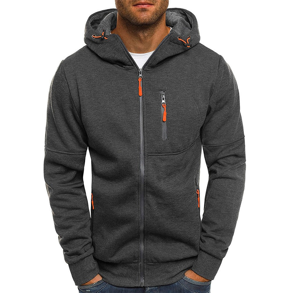 Men's Jacquard Sports Hoodie — Fitness & Leisure Cardigan Jacket