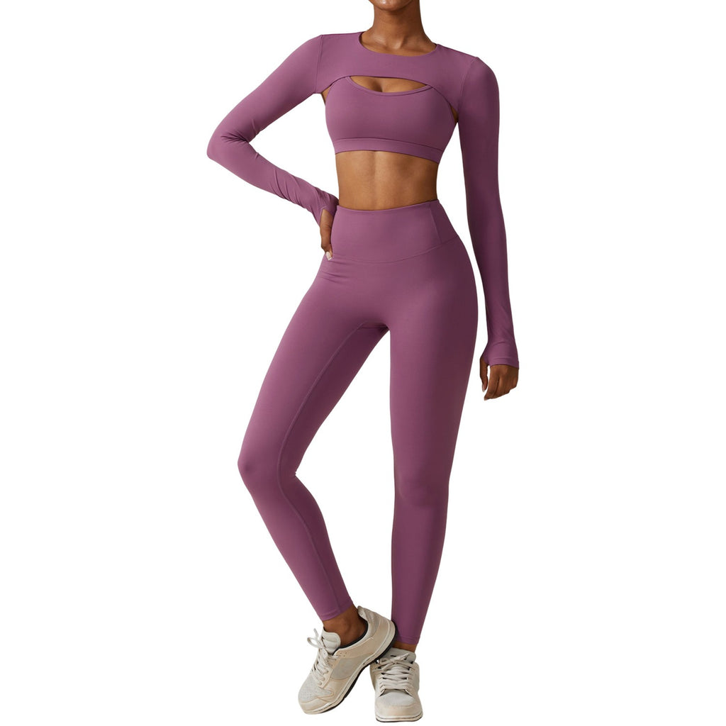 Women's 3-Piece Yoga Fitness Set — Bra, Camisole & Pants