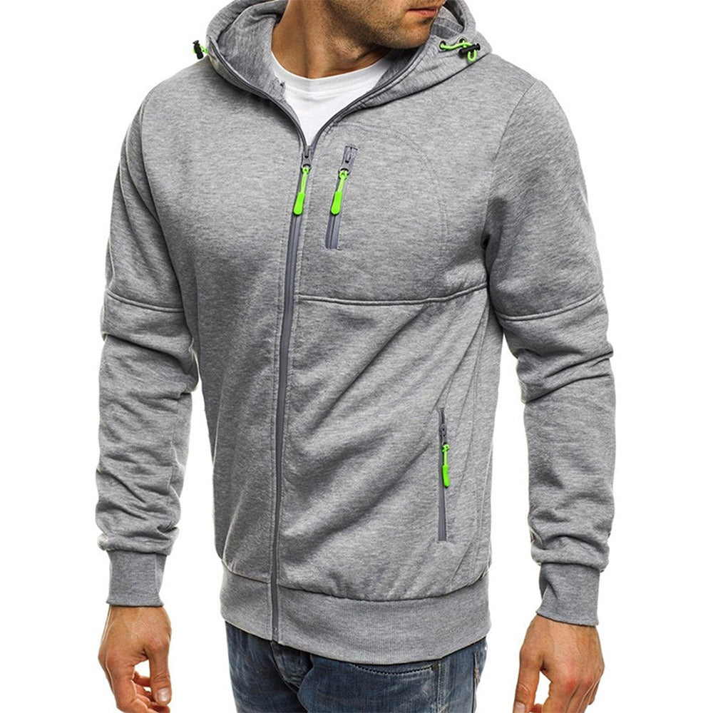 Men's Jacquard Sports Hoodie — Fitness & Leisure Cardigan Jacket
