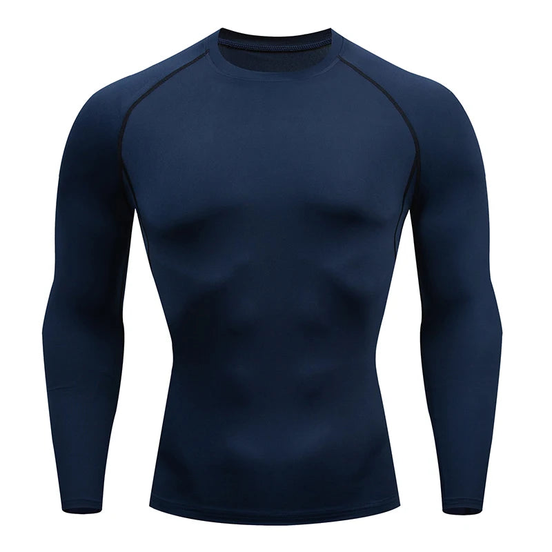 Men's Compression Long-Sleeve Running & Gym Shirt – Quick-Dry Sportswear
