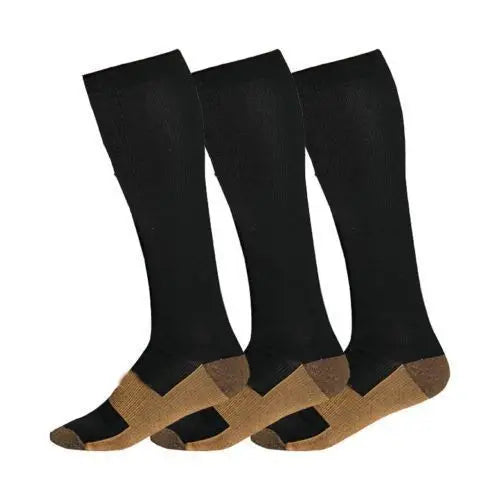 Unisex Nylon Compression Socks – 15-20mmHg Graduated Compression for Running, Travel & Recovery
