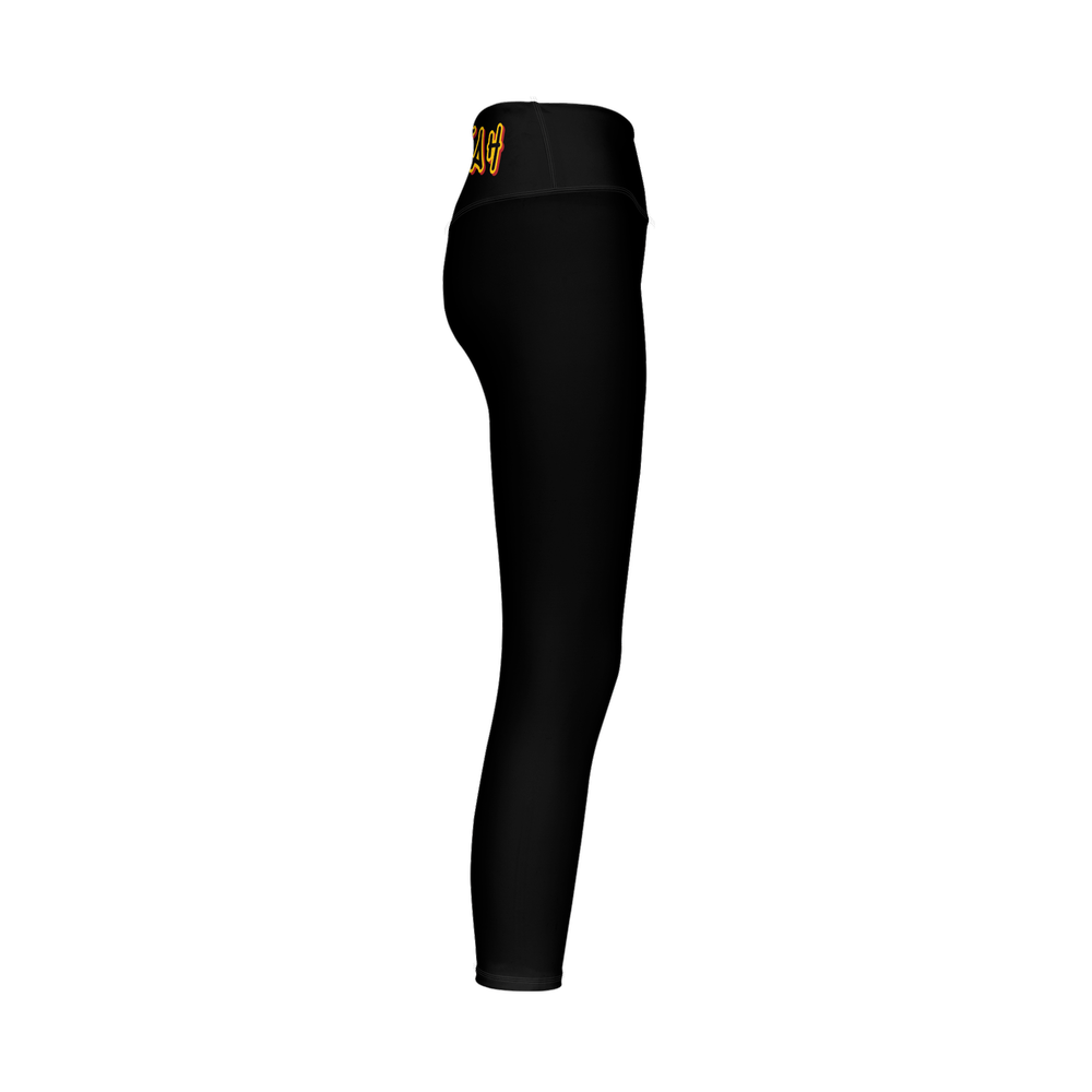 Women's Cloud-Like High-Rise Leggings – Black/Yellow