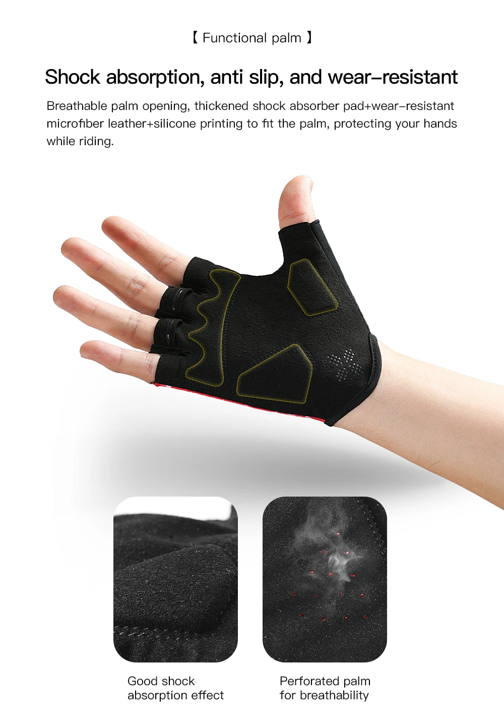 Half Finger Cycling & Fitness Gloves – Anti-Slip Shock-Absorbing Sports Gloves
