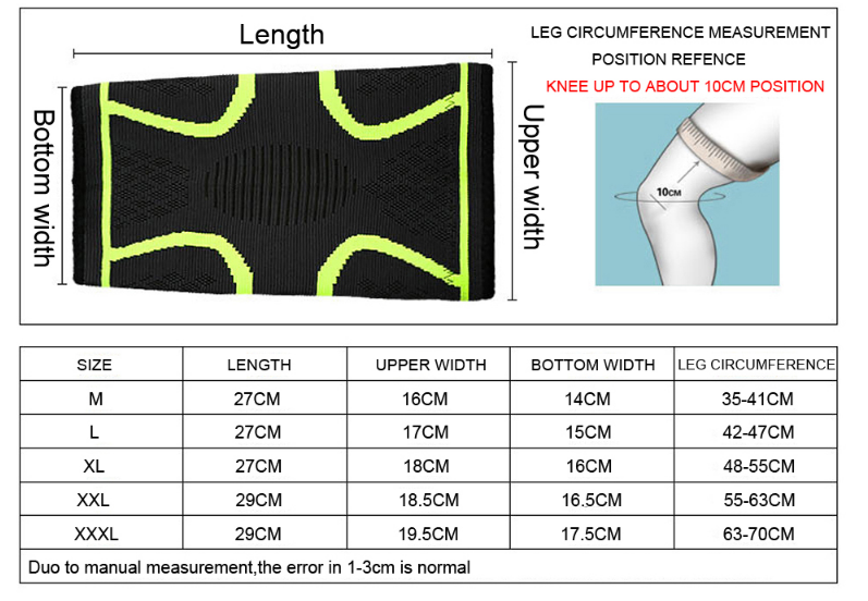Compression Knee Pad Sleeve – Running, Cycling, Basketball & Volleyball Support